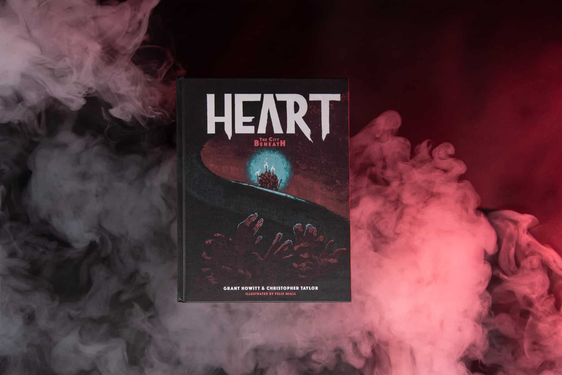 Heart front cover with smoke and red lighting © SHAW STUDIO