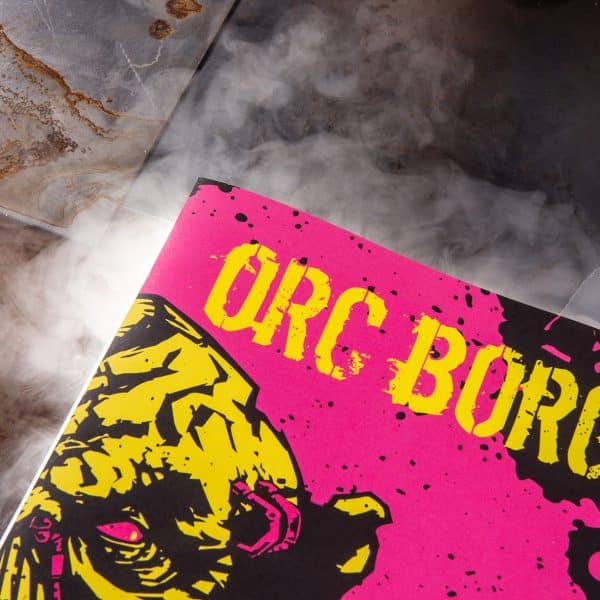 Orc Borg front cover close up with smoke and metal © SHAW STUDIO