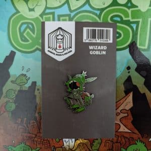 Wizard Goblin pin on cover of Goblin Quest