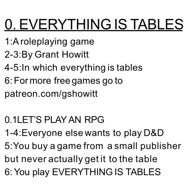 Everything is Tables