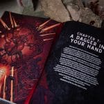 Dagger in the Heart glamour shot showing chapter art of a beating heart