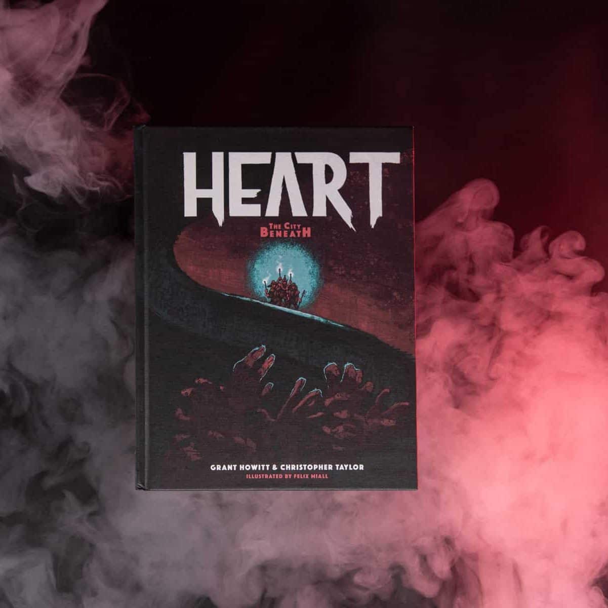 Heart front cover with smoke and red lighting © SHAW STUDIO